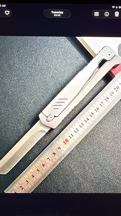 All Stainless Steel Folding Utility Knife SKD-II Sharp Blade OEM Rust-Proof Lightweight Pocket Box Cutter Portable Outdoor