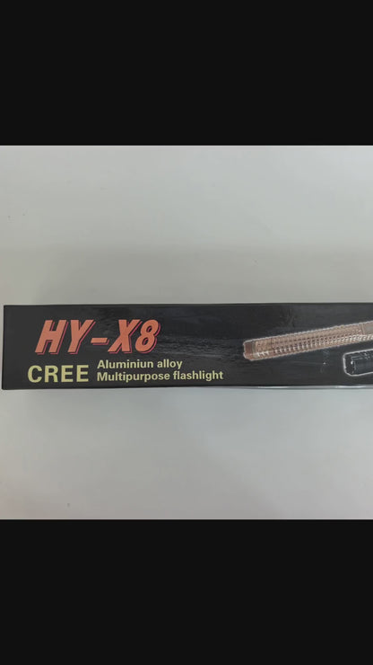 Wholesale X8 Type Aluminum Alloy Material Self Defense Keychain Flashlight Rechargeable UV Light Type Promotional Flashing Lamp