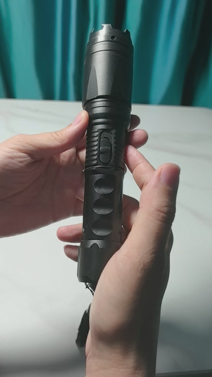 Wholesale Custom Logo X4 Tactical LED Flashlight, Ni-MH Rechargeable Plastic Handheld Torch, Ultra Bright White Light Indoor Promotional Gift for Party Family Reunion,Women Outdoor Safety Night Walking self-defense